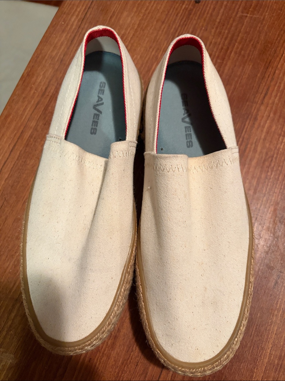 SeaVees Cream Canvas Espadrille Slip-On - Picture 3 of 4